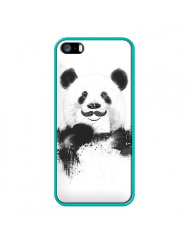Coque Funny Panda Moustache Movember pour iPhone 5 et 5S - Balazs Solti