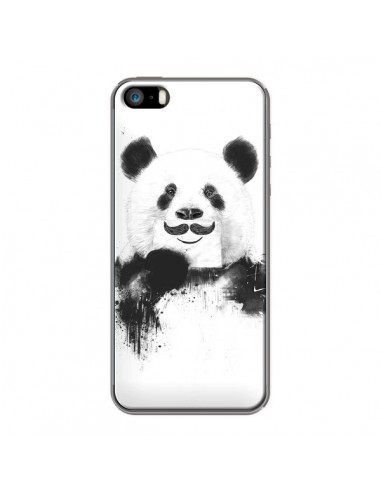 Coque Funny Panda Moustache Movember pour iPhone 5 et 5S - Balazs Solti