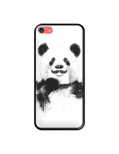 Coque Funny Panda Moustache Movember pour iPhone 5C - Balazs Solti