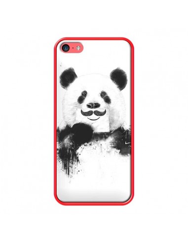 Coque Funny Panda Moustache Movember pour iPhone 5C - Balazs Solti