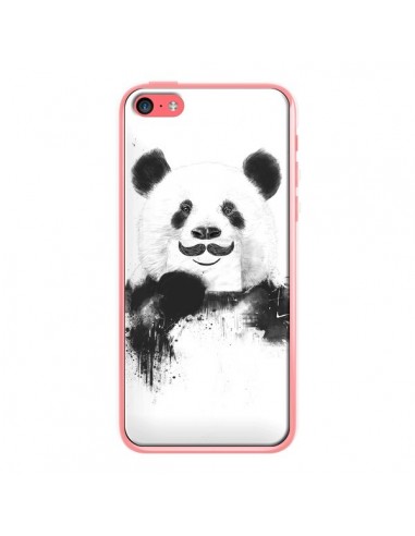 Coque Funny Panda Moustache Movember pour iPhone 5C - Balazs Solti