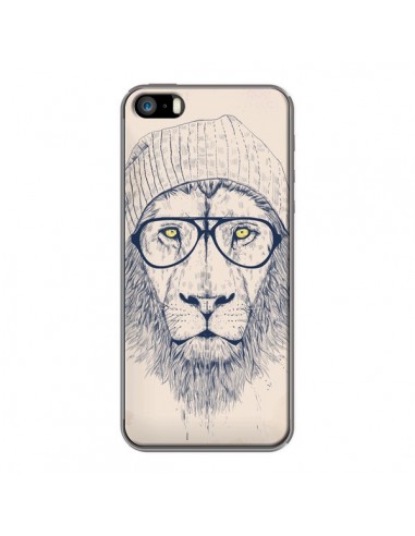 Coque Cool Lion Lunettes pour iPhone 5 et 5S - Balazs Solti