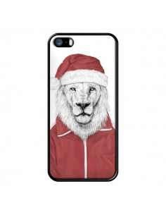 Coque Santa Lion Père Noel pour iPhone 5 et 5S - Balazs Solti