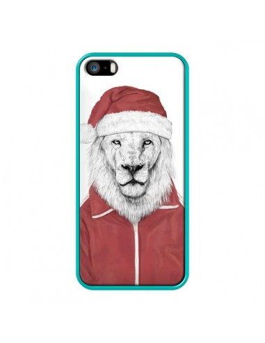 Coque Santa Lion Père Noel pour iPhone 5 et 5S - Balazs Solti