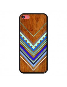 Coque Azteque Arbutus Blue Bois Aztec Tribal pour iPhone 5C - Jenny Mhairi