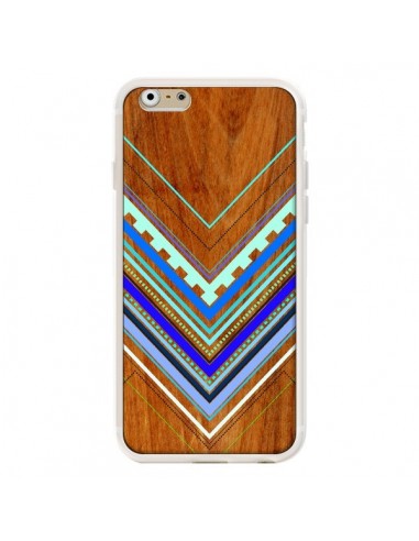 Coque Azteque Arbutus Blue Bois Aztec Tribal pour iPhone 6 - Jenny Mhairi