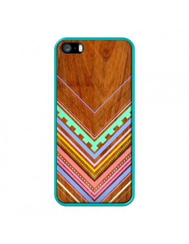 Coque Azteque Arbutus Pastel Bois Aztec Tribal pour iPhone 5 et 5S - Jenny Mhairi