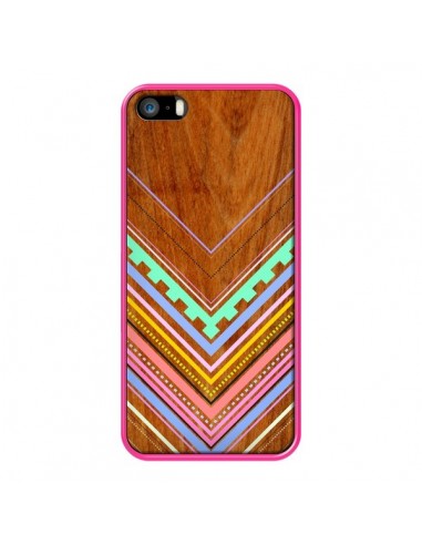 Coque Azteque Arbutus Pastel Bois Aztec Tribal pour iPhone 5 et 5S - Jenny Mhairi