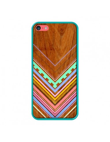 Coque Azteque Arbutus Pastel Bois Aztec Tribal pour iPhone 5C - Jenny Mhairi