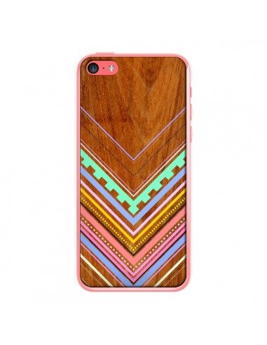 Coque Azteque Arbutus Pastel Bois Aztec Tribal pour iPhone 5C - Jenny Mhairi