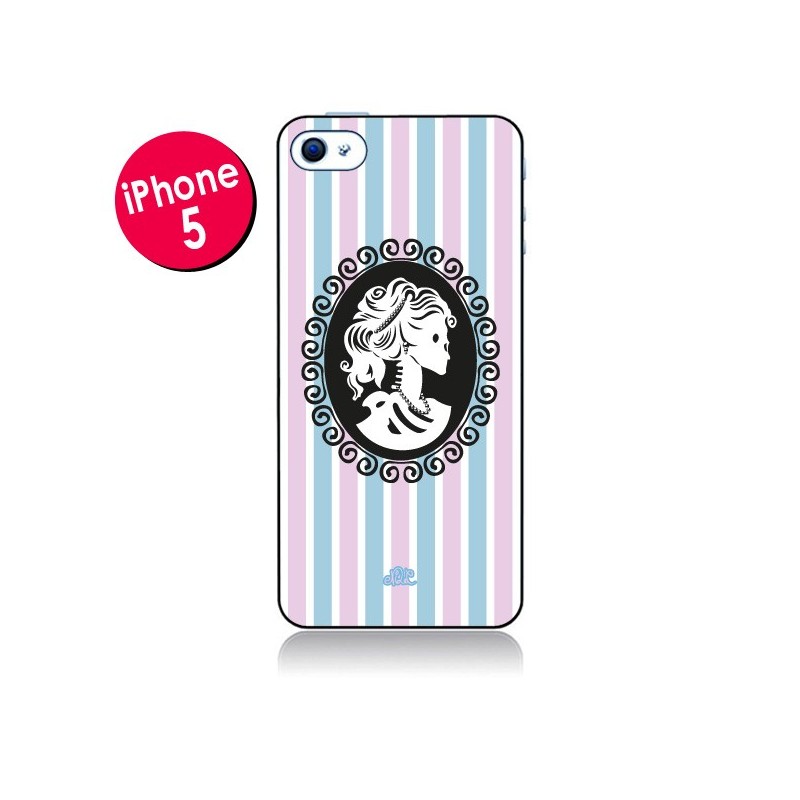 Coque Camée Squelette Rose et Bleue pour iPhone 5