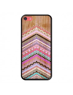 Coque Purple Chevron Wild Wood Bois Azteque Aztec Tribal pour iPhone 5C - Jenny Mhairi
