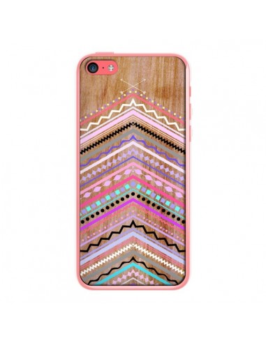 Coque Purple Chevron Wild Wood Bois Azteque Aztec Tribal pour iPhone 5C - Jenny Mhairi