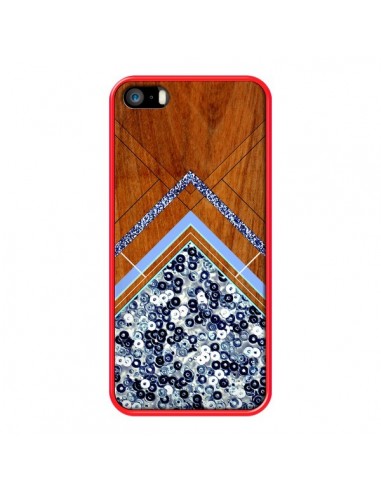 Coque Sequin Geometry Bois Azteque Aztec Tribal pour iPhone 5 et 5S - Jenny Mhairi