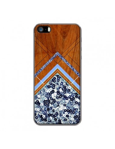 Coque Sequin Geometry Bois Azteque Aztec Tribal pour iPhone 5 et 5S - Jenny Mhairi