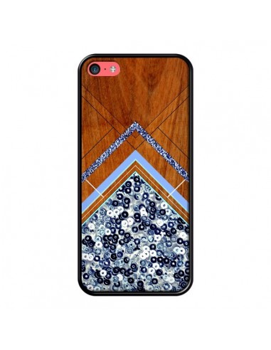 Coque Sequin Geometry Bois Azteque Aztec Tribal pour iPhone 5C - Jenny Mhairi