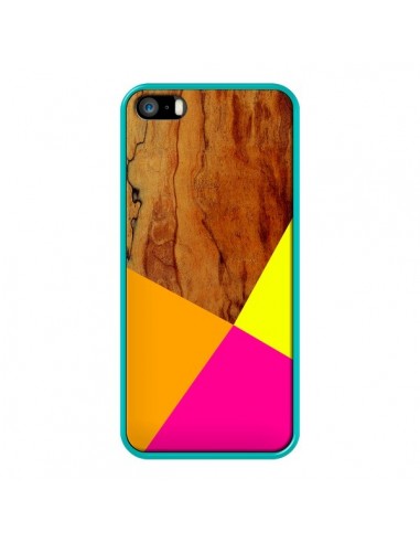 Coque Wooden Colour Block Bois Azteque Aztec Tribal pour iPhone 5 et 5S - Jenny Mhairi