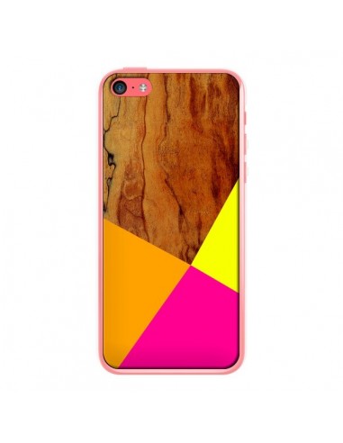 Coque Wooden Colour Block Bois Azteque Aztec Tribal pour iPhone 5C - Jenny Mhairi