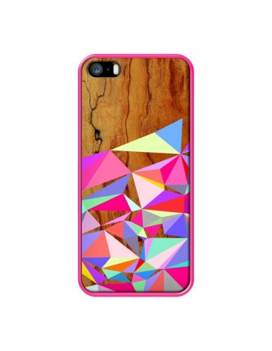 Coque Wooden Multi Geo Bois Azteque Aztec Tribal pour iPhone 5 et 5S - Jenny Mhairi