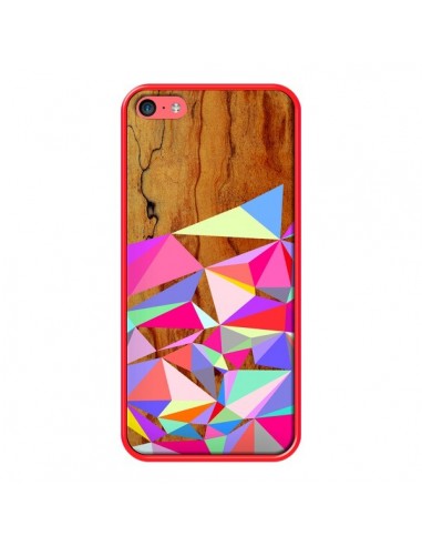 Coque Wooden Multi Geo Bois Azteque Aztec Tribal pour iPhone 5C - Jenny Mhairi