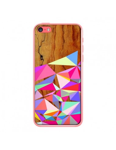 Coque Wooden Multi Geo Bois Azteque Aztec Tribal pour iPhone 5C - Jenny Mhairi