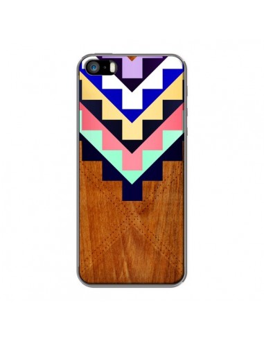 Coque Wooden Tribal Bois Azteque Aztec Tribal pour iPhone 5 et 5S - Jenny Mhairi