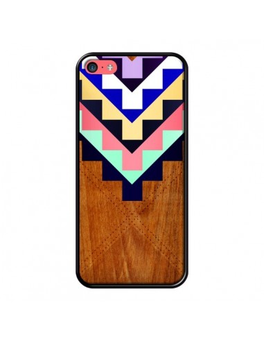 Coque Wooden Tribal Bois Azteque Aztec Tribal pour iPhone 5C - Jenny Mhairi