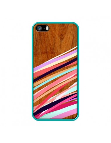 Coque Wooden Waves Coral Bois Azteque Aztec Tribal pour iPhone 5 et 5S - Jenny Mhairi