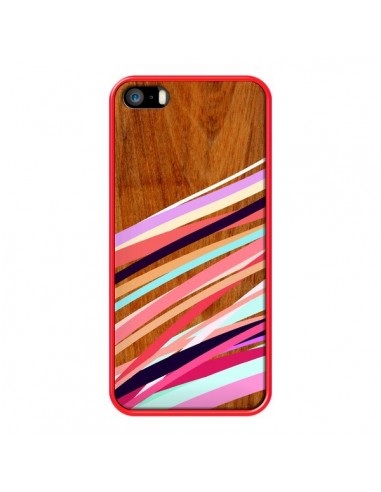 Coque Wooden Waves Coral Bois Azteque Aztec Tribal pour iPhone 5 et 5S - Jenny Mhairi