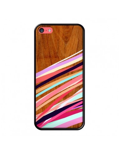 Coque Wooden Waves Coral Bois Azteque Aztec Tribal pour iPhone 5C - Jenny Mhairi
