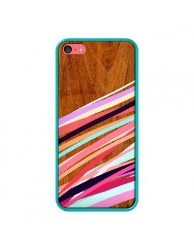 Coque Wooden Waves Coral Bois Azteque Aztec Tribal pour iPhone 5C - Jenny Mhairi