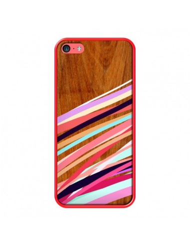 Coque Wooden Waves Coral Bois Azteque Aztec Tribal pour iPhone 5C - Jenny Mhairi