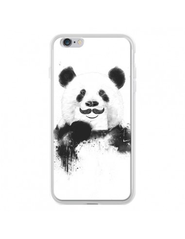Coque Funny Panda Moustache Movember pour iPhone 6 Plus - Balazs Solti