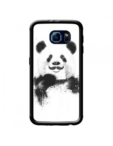 Coque Funny Panda Moustache Movember pour Samsung Galaxy S6 - Balazs Solti