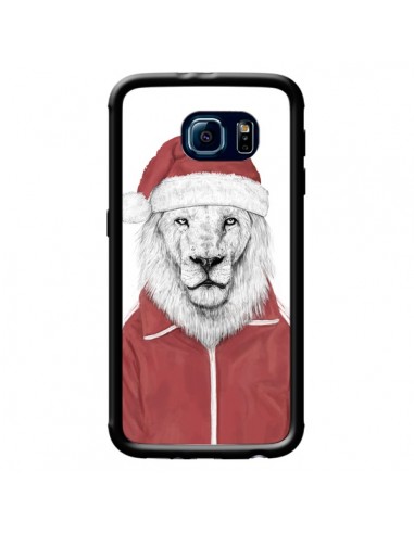 Coque Santa Lion Père Noel pour Samsung Galaxy S6 - Balazs Solti
