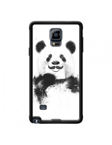 Coque Funny Panda Moustache Movember pour Samsung Galaxy Note 4 - Balazs Solti