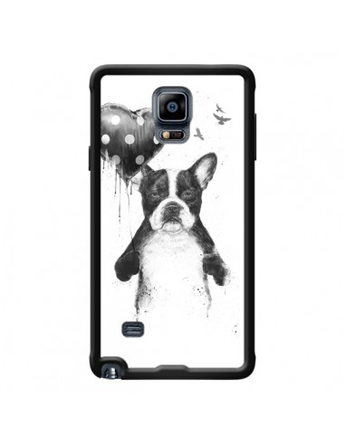 Coque Lover Bulldog Chien Dog My Heart Goes Boom pour Samsung Galaxy Note 4 - Balazs Solti