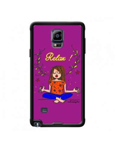 Coque Fille Relax Zen Yoga pour Samsung Galaxy Note 4 - Leellouebrigitte