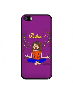 Coque Fille Relax Zen Yoga pour iPhone 5 et 5S - Leellouebrigitte