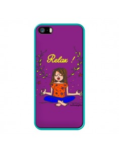 Coque Fille Relax Zen Yoga pour iPhone 5 et 5S - Leellouebrigitte 2