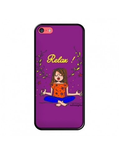 Coque Fille Relax Zen Yoga pour iPhone 5C - Leellouebrigitte