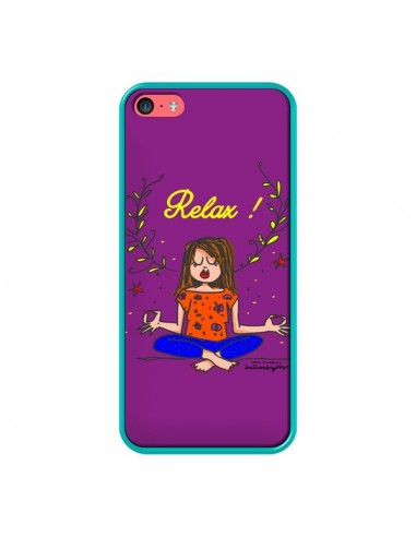 Coque Fille Relax Zen Yoga pour iPhone 5C - Leellouebrigitte