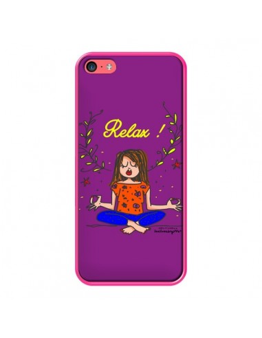 Coque Fille Relax Zen Yoga pour iPhone 5C - Leellouebrigitte