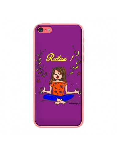 Coque Fille Relax Zen Yoga pour iPhone 5C - Leellouebrigitte