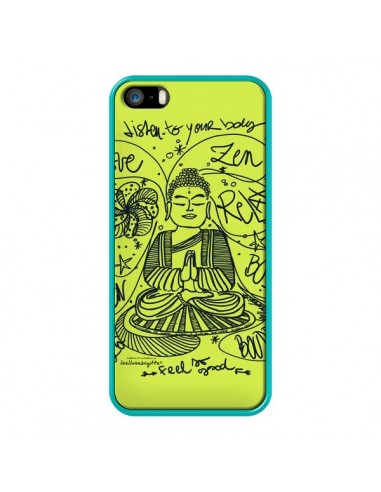 Coque Buddha Listen to your body Love Zen Relax pour iPhone 5 et 5S - Leellouebrigitte