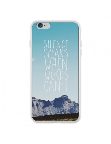 Coque Silence speaks when words can't paysage pour iPhone 6 Plus - Eleaxart