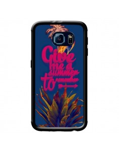 Coque Give me a summer to remember souvenir paysage pour Samsung Galaxy S6 - Eleaxart