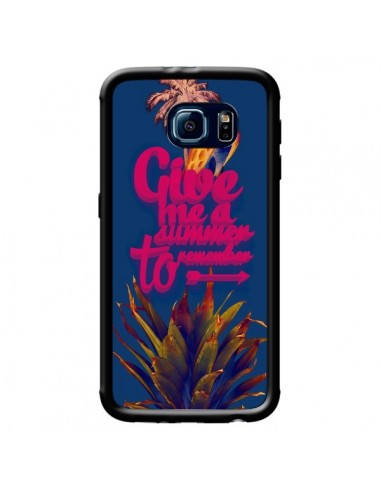 Coque Give me a summer to remember souvenir paysage pour Samsung Galaxy S6 - Eleaxart