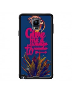 Coque Give me a summer to remember souvenir paysage pour Samsung Galaxy Note 4 - Eleaxart