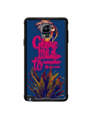 Coque Give me a summer to remember souvenir paysage pour Samsung Galaxy Note 4 - Eleaxart